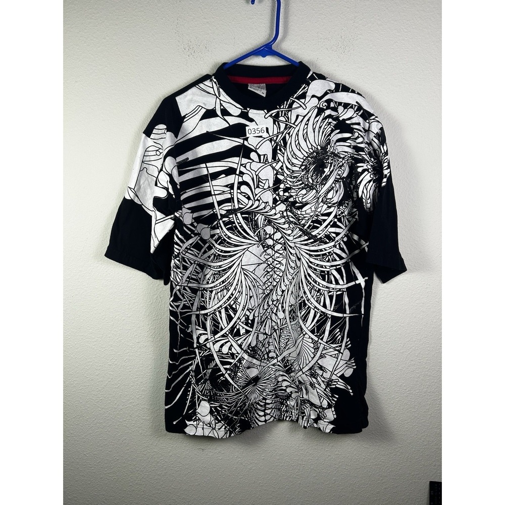 Y2K Skeletons Aop Brooklyn Express T‎ Shirt Men's Sz M